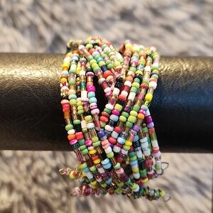 Colorful Braided Beaded Bracelet.